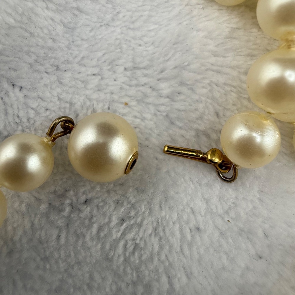 Vintage Flapper Imitation Pearl Necklace Extremely Long 108" - Picture 6 of 8